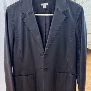 Halogen Black Leather Men's Blazer